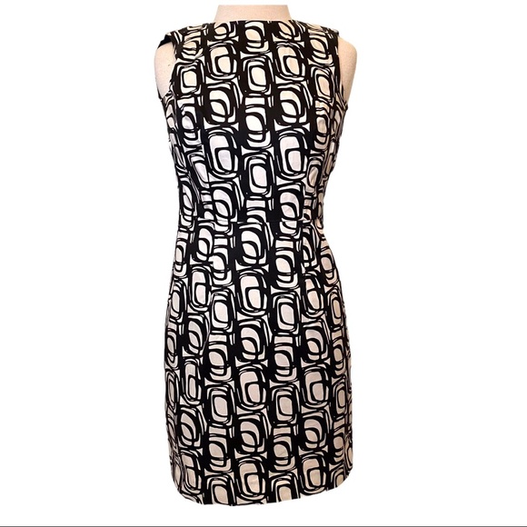 H&M Black & White Geometric Square Print Dress - Picture 1 of 12